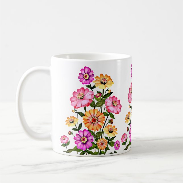 Watercolor Flowers Design-34063 Coffee Mug (Left)