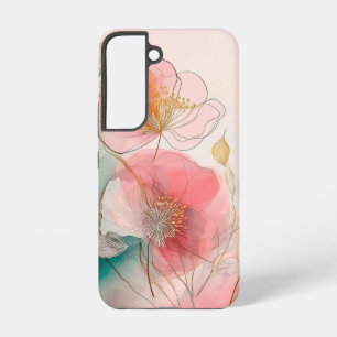 Watercolor Flowers Elegant Background Samsung Galaxy Case