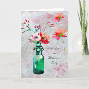 Watercolor Flowers Elegant Mother's Day Card