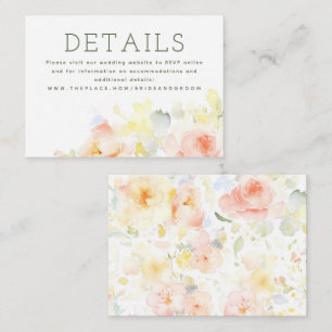 Watercolor Flowers Elegant Small Details Enclosure Card