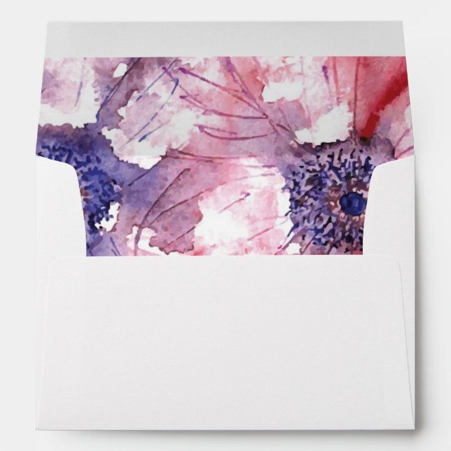 Watercolor flowers envelopes (Back (Bottom))