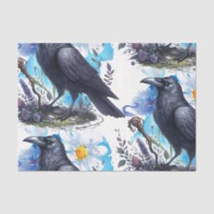 Watercolor Flowers Floral Raven Botanicals Tissue Paper