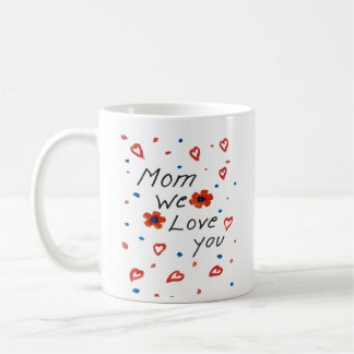 watercolor flowers happy mother's day handwritten  coffee mug