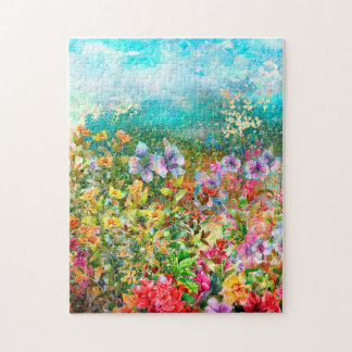 Watercolor Flowers Jigsaw Puzzle