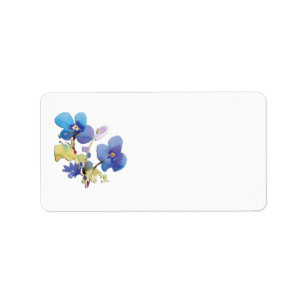 Watercolor Flowers Label