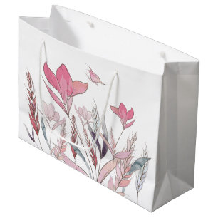 Watercolor Flowers Large Gift Bag – Floral Party