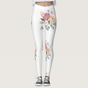 Watercolor flowers leggings