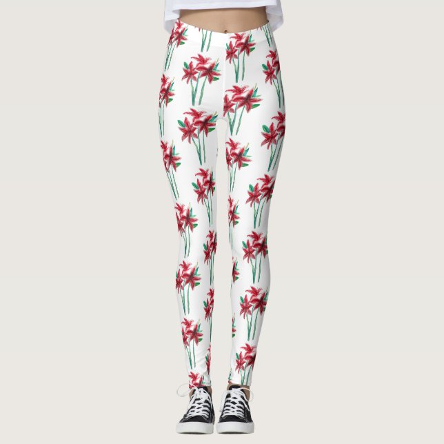 Watercolor flowers leggings (Front)