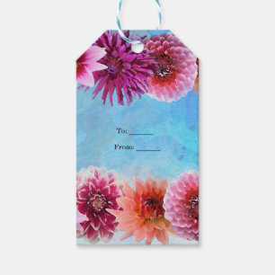 Watercolor Flowers Modern Floral Bridal Shower Gift Tags