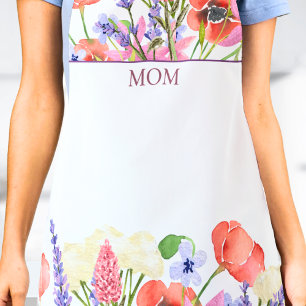 Watercolor Flowers – Mother’s Day for Mum Apron