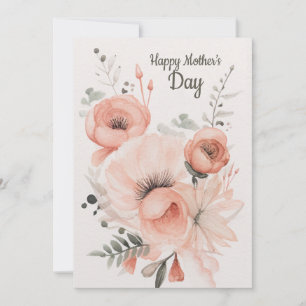Watercolor Flowers Mother's Day Card