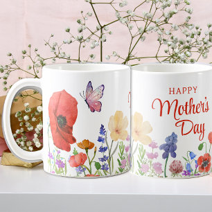 Watercolor flowers Mother's Day coffee mug