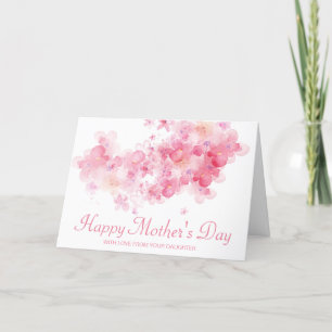 Watercolor Flowers Mothers Day Holiday Card