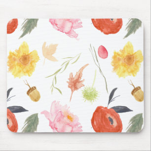 Watercolor Flowers Mouse Mat