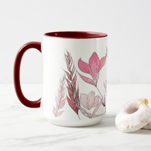 Watercolor flowers mug