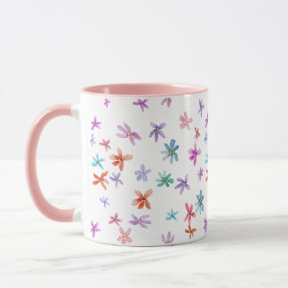 Watercolor flowers mug