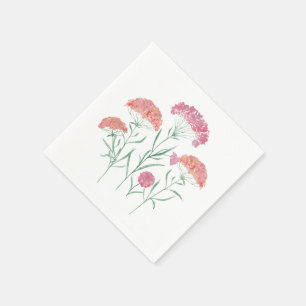 Watercolor, flowers. napkin