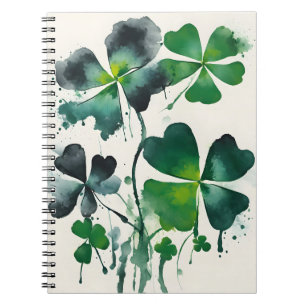 Watercolor flowers notebook