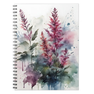 Watercolor flowers notebook