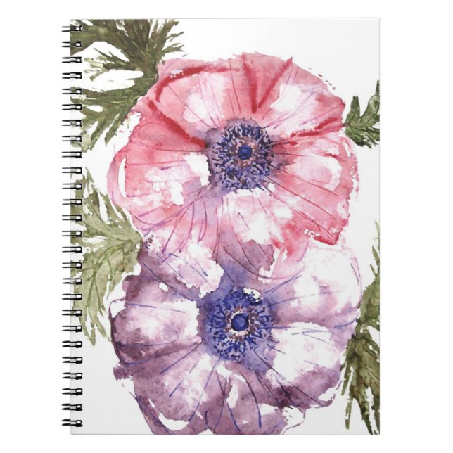 Watercolor flowers notebook (Front)