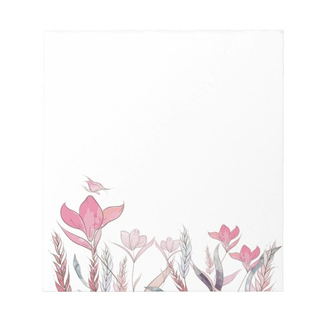 Watercolor flowers notepad (Front)