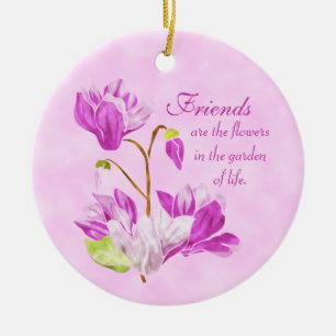 Watercolor Flowers Ornament