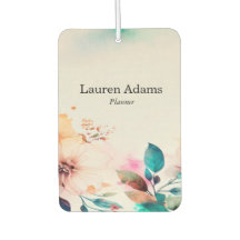 Watercolor flowers pastel colours custom name
