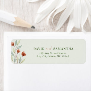 Watercolor Flowers Pastel Green
