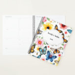 Watercolor flowers pattern personal garden planner<br><div class="desc">Watercolor flowers pattern personal garden Planner.
You can personalise it and add your own text and year.</div>
