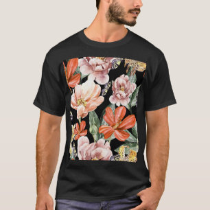 Watercolor Flowers: Peony Rose Lily T-Shirt