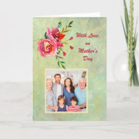 Watercolor Flowers PHOTO Elegant Mother's Day