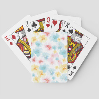 Watercolor Flowers Playing Cards