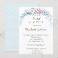 Watercolor Flowers Polka Dots   Bridal Shower