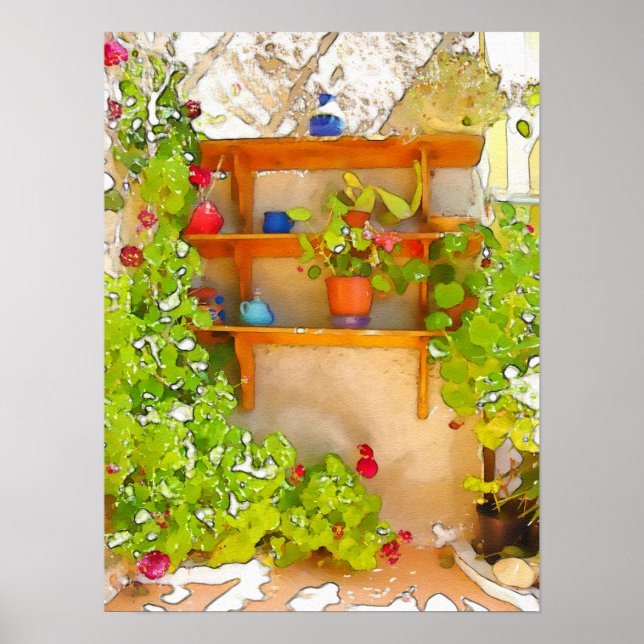 Watercolor flowers poster (Front)