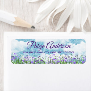 Watercolor Flowers Return Address Label