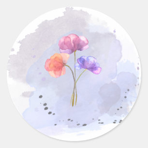 Watercolor Flowers Sticker