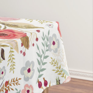 Watercolor Flowers Tablecloth