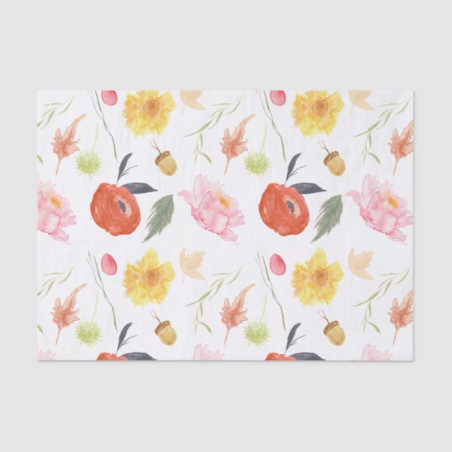 Watercolor Flowers Tissue Paper (Front)