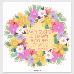Watercolor Flowers Wreath Inspirational Quote