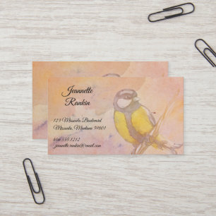 Watercolor Flying Bird Business Card