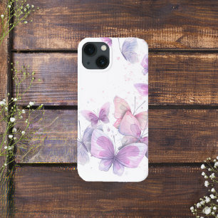 Watercolor Flying Pastel Butterflies iPhone 13 Case