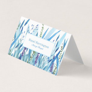 Watercolor Folded Business Cards Customizable