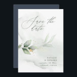 Watercolor foliage and metallic gold wedding save the date<br><div class="desc">Etherial watercolor foliage and metallic gold effect wedding save the date invite. With beautiful watercolor details. This modern wedding invite is sure to set the style for your big day.</div>