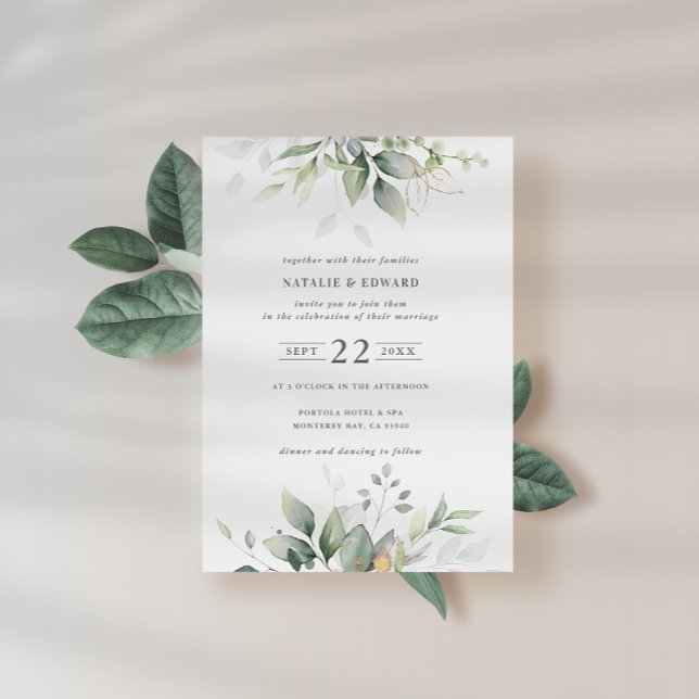 Watercolor foliage botanical greenery wedding (Creator Uploaded)