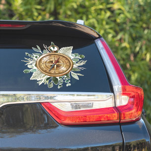 Watercolor Foliage Compass