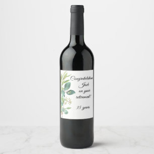 Watercolor Foliage Food and Beverage Label Set