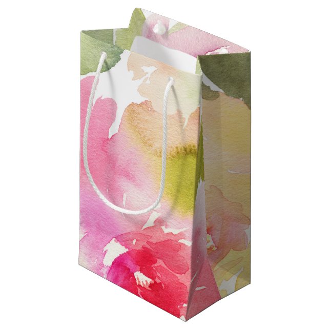 Watercolor Foliage Gift Bag (Front Angled)
