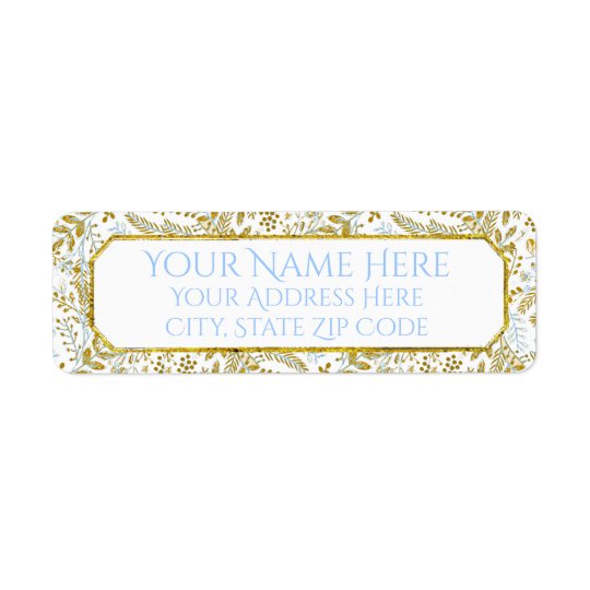 Watercolor Foliage Personalise Return Address Label