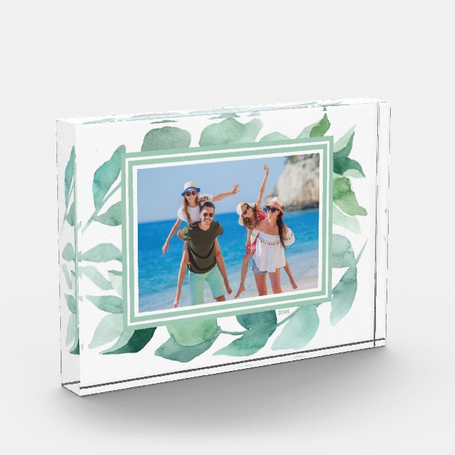 Watercolor Foliage Photo Block (Left)