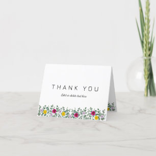 Watercolor Foliage Thank You Welcome Card